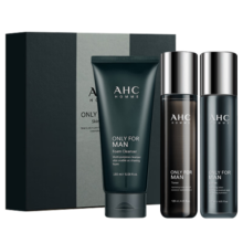 AHC男士平衡舒缓清爽护肤品套装礼盒(水+乳+洗面奶)父亲节礼物送爸爸