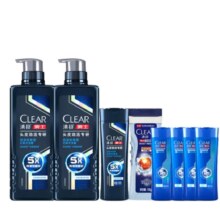 清扬（CLEAR）专研去屑头皮护理5倍冰爽型洗发水570g*2+100g*2瓶+赠100ml*4瓶
