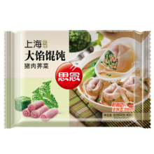 PLUS会员：思念 大馅馄饨猪肉荠菜 500g40只*9件