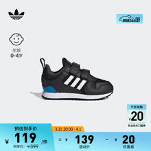 adidas 阿迪达斯 ZX 700 HD魔术贴经典运动鞋男婴童阿迪达斯官方三叶草 黑/白/蓝 23(130mm)