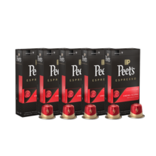 Peet's Coffee皮爷peets 胶囊咖啡 强度9醇黑奶香 50颗装 法国进口