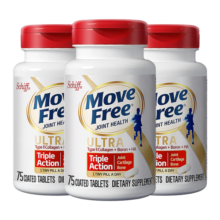 旭福Schiff Move Free益节维骨力高浓缩骨Ultra胶原蛋白精华氨糖软骨素白瓶75粒*3 白瓶75粒*3