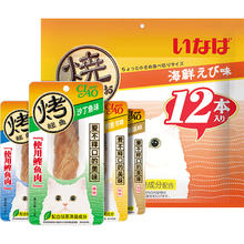 INABA 伊纳宝 猫零食烤鲣鱼条鸡胸肉猫咪幼猫猫条肉干宠物营养小鱼干