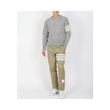 THOM BROWNE. TB毛衣男款灰色简约圆领时尚宽松