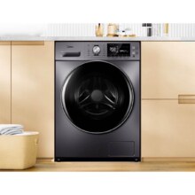 美的（Midea）滚筒洗衣机全自动10公斤 大容量家用变频除螨除菌母婴儿童内衣高温洗涤专业羊毛洗V33相似款 10公斤性价比滚筒 MG100A5-Y46B