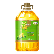 PLUS会员：福临门 食用油 非转基因压榨玉米油6.18L