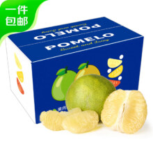 14日：京鲜生 泰国青柚 泰柚 青皮白心蜜柚 2粒礼盒装 单果600g