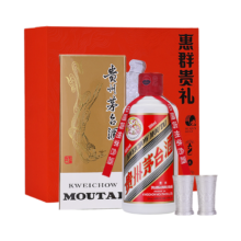京东百亿补贴、plus会员:茅台飞天 惠群贵礼 酱香型白酒53度200ml*1  银杯礼盒 (四款随机)