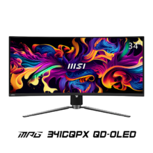 微星（MSI）34英寸 准4K 240Hz 量子点 OLED 曲面屏 0.03ms(GTG) 98W Type-C 显示器屏MPG 341CQPX QD-OLED
