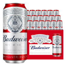 PLUS会员：Budweiser 百威 经典醇正铝罐啤酒 450mL 20罐+凑单