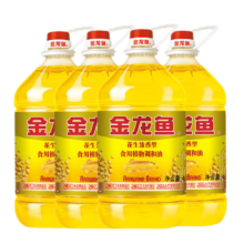 金龙鱼 花生浓香型 食用植物调和油4L*4桶
