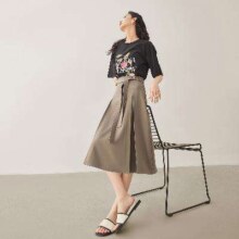DUIBAI 对白 女式A字中长款半身裙 DDS020M
