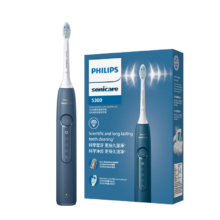 PLUS会员：PHILIPS 飞利浦 电动牙刷钻石3系 6730升级款 含德国进口亮白&洁净刷头 HX5181/02星云蓝