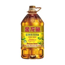 金龙鱼特香低芥酸菜籽油5L桶装家用物理压榨三级菜子油