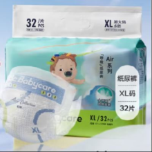 PLUS会员：bc babycare air 呼吸薄透气拉拉裤 XL码 32片/包*2件