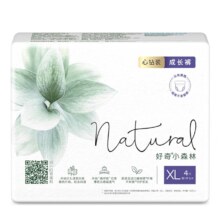 晚8点、限500件、京东百亿补贴:好奇（Huggies）小森林尿不湿心钻装成长裤 XL4片（12-17kg）