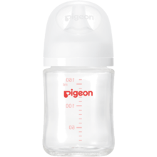 贝亲（Pigeon） 婴儿玻璃奶瓶 自然实感第3代 宽口径 160ml