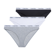 Calvin Klein CK女士三角内裤 3条装 送女友礼物 QD3588E 黑白灰 S