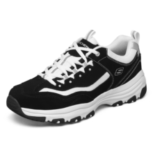 斯凯奇（Skechers）奥利奥熊猫鞋夏季潮流复古老爹鞋男厚底休闲减震运动鞋 8790091-BKW-C 黑色/白色 42