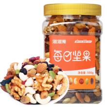 再补货、PLUS：滋滋果 罐装每日坚果混合炒货500g