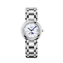 LONGINES 浪琴 赵丽颖推荐 瑞士手表 心月系列 月相石英钢带女表 L81154876