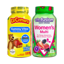小熊糖 L’ilCritters 丽贵 儿童复合维生素软糖 190粒*1+vitafusion女士维生素软糖 150粒*1 【送礼组合】