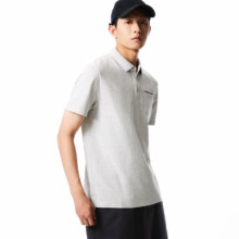 杰克·琼斯（JACK&JONES）polo衫男士夏季新款商务休闲百搭凉感华夫格短袖男Polo衫品牌男装 浅花灰色G41 175/96A/M
