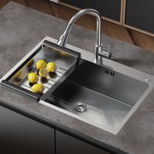 micoe 四季沐歌 304不锈钢手工单槽配抽拉手龙头 650*450mm