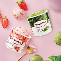 Häagen·Dazs 哈根达斯 冰淇淋四杯礼盒装草莓抹茶味324g