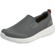 斯凯奇（Skechers）男鞋秋冬款线下同款轻质一脚蹬懒人鞋透气休闲健步鞋216010 灰色/酒红色/GYBU 42.5码/鞋内长270