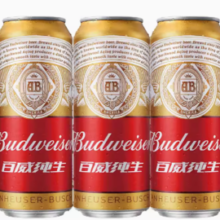 Budweiser 百威 纯生啤酒铝罐易拉罐装500ml*3听