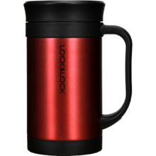 乐扣乐扣(lock&lock)真空保温商务杯子不锈钢水杯红色400mL保温杯LHC4030R