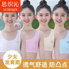 思织沁 少女发育期纯棉内衣中大童女童文胸 4件