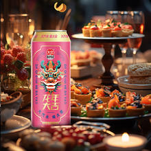 大窑 吴京代言大窑汽水龙年罐嘉宾橙味碳酸饮料500mL*8罐