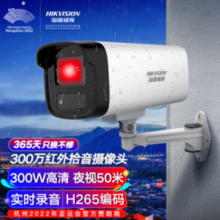 海康威视 DS-IPC-B13HV2-IA 监控摄像头 实时录音版 300W像素 焦距4MM 白色