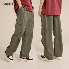 SANFU 三福 男多口袋工装裤宽松直筒