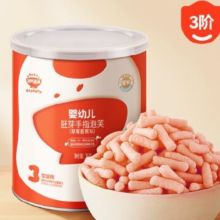 秋田满满 手指泡芙条草莓香蕉味 36g*2*2件