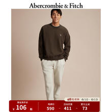 Abercrombie & Fitch 男装女装情侣款 美式通勤抓绒卫裤330654-1 奶油色 XXL (185/104A)