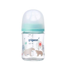 京东PLUS：Pigeon 贝亲 玻璃奶瓶 160ml 彩绘小熊 SS 0-1月