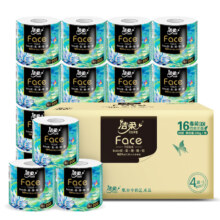 PLUS会员：洁柔 有芯卷纸 艺术油画Face4层200克*16卷 *5件