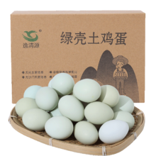 逸清源 绿壳土鸡蛋 24枚/1kg