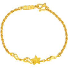 周大福 星星黄金手链(工费220)16.25cm约5g F217677