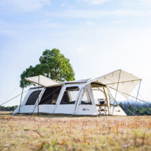 牧高笛（MOBIGARDEN）揽盛帐篷 户外露营两室一厅大空间防风防雨多门大前厅隧道帐篷 揽盛4+充气床套餐