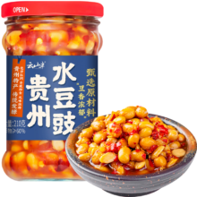 云山半贵州风味水豆豉210g特产下饭凉拌菜老坛水豆豉蘸水调料水豆食
