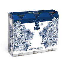 SNOWBEER 雪花 啤酒（Snowbeer）黑狮白啤 500ml*3听 尝鲜小包装