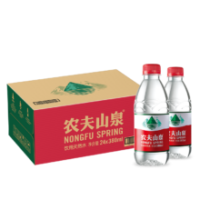 plus会员：农夫山泉 饮用水 饮用天然水380ml*24瓶 整箱装*3件