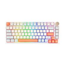 VGN N75Pro 82键 2.4G蓝牙 多模无线机械键盘 果冻橙 蒸汽波轴 RGB