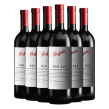 京东百亿补贴、plus会员:奔富（Penfolds）BIN128库纳瓦拉设拉子干红葡萄酒 澳洲原瓶进口 750ml*6支木塞