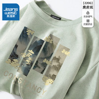 JEANSWEST 真维斯 麂皮绒短袖