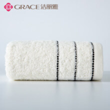 plus会员：洁丽雅 纯棉毛巾100%新疆棉 米色30*60cm 70g